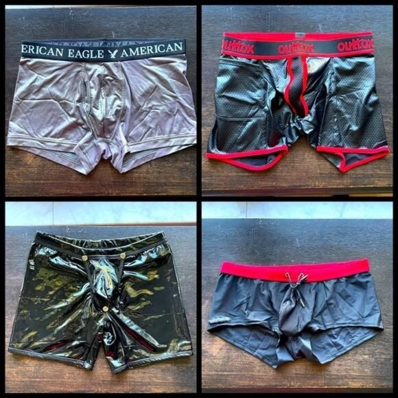 Sexy Lot of 4 Men’s Boxer Briefs/XL - WildmanT, American Eagle, Maskulo/Outtex - Picture 1 of 8